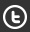 Black and white icon of twitter logo.