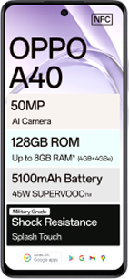 OPPO A40 smartphone in blue color available at Cell C